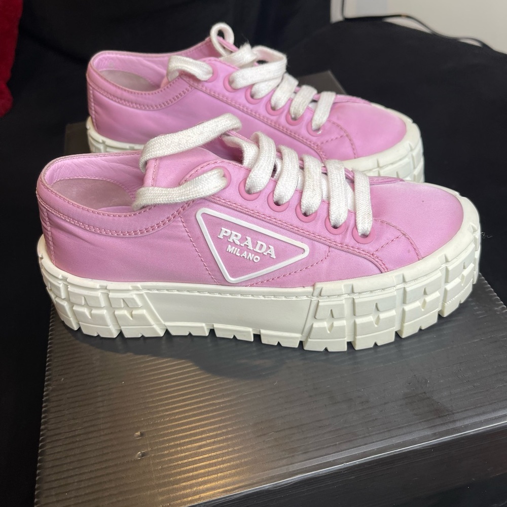 Authentic prada platform sneakers